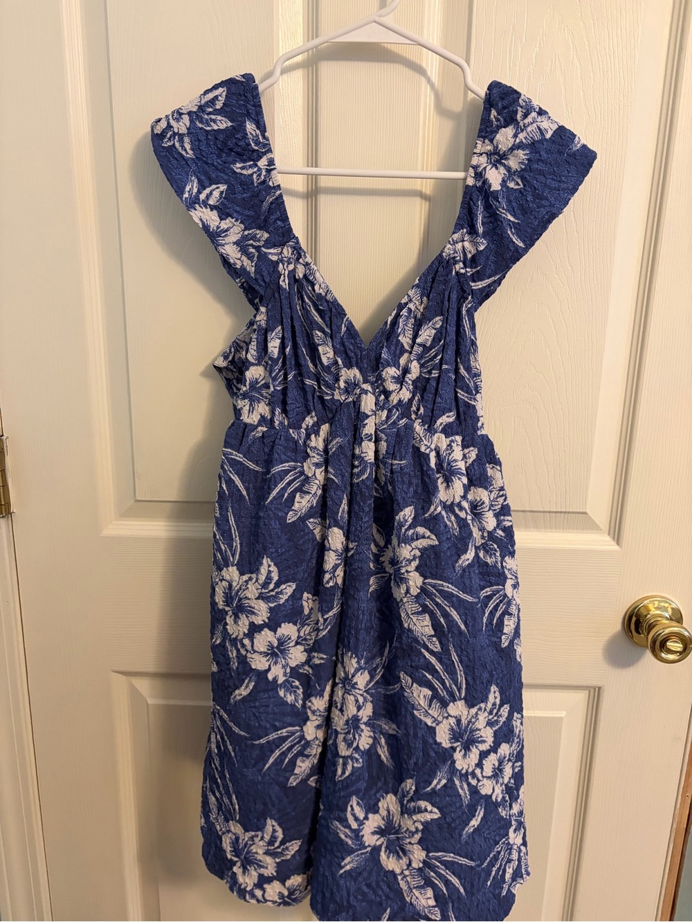 American Eagle Outfitters Blue and White Floral Sundress